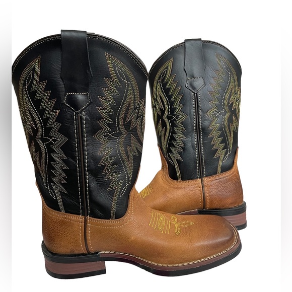J. B. Dillon Cowboy Western Boots Women Kids EUC Size W8 Ch6 - Picture 1 of 9